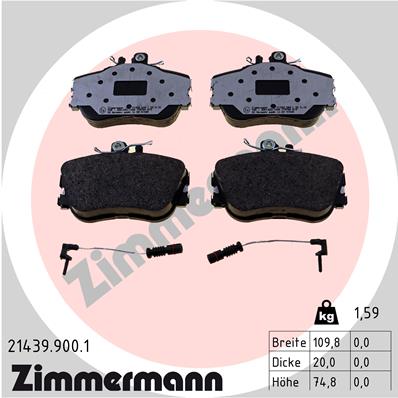 ZIMMERMANN Piduriklotside komplekt, ketaspidur 21439.900.1
