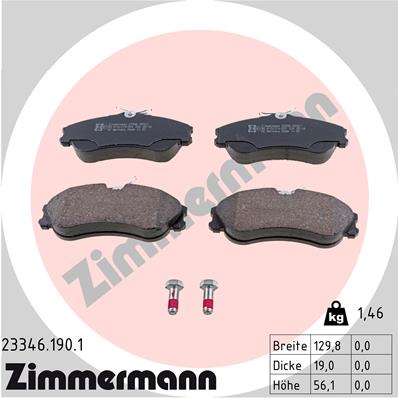 ZIMMERMANN Piduriklotside komplekt, ketaspidur 23346.190.1