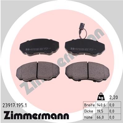 ZIMMERMANN Piduriklotside komplekt, ketaspidur 23917.195.1