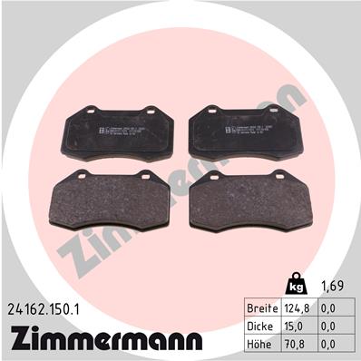 ZIMMERMANN Piduriklotside komplekt, ketaspidur 24162.150.1