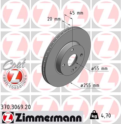 ZIMMERMANN Jarrulevy 370.3069.20