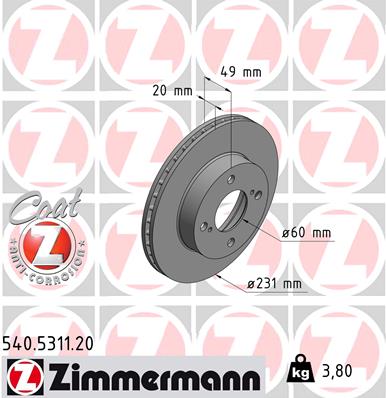 ZIMMERMANN Piduriketas 540.5311.20