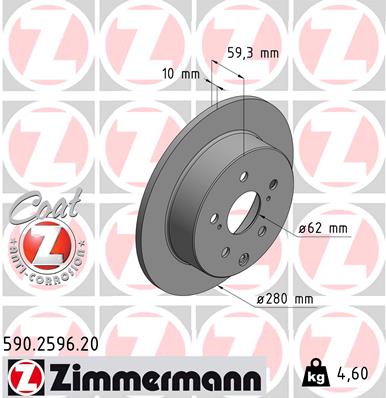 ZIMMERMANN Jarrulevy 590.2596.20