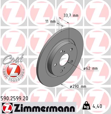 ZIMMERMANN Jarrulevy 590.2599.20