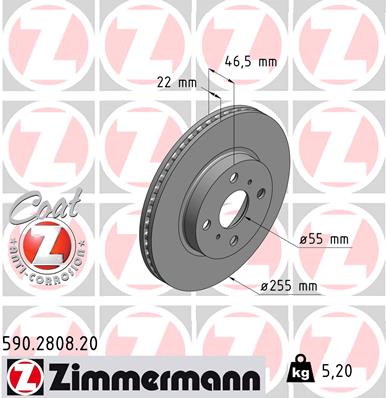 ZIMMERMANN Jarrulevy 590.2808.20