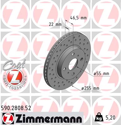 ZIMMERMANN Jarrulevy 590.2808.52