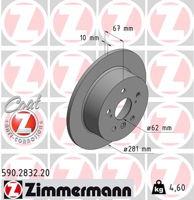 ZIMMERMANN Jarrulevy 590.2832.20