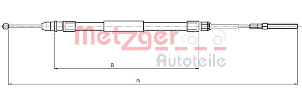 METZGER Cięgło, hamulec postojowy 10.4136