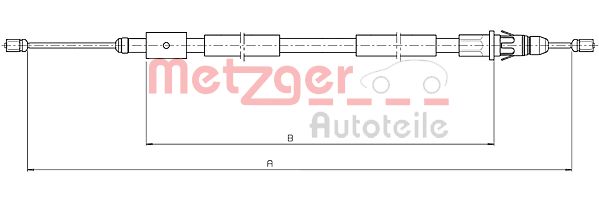 METZGER Cięgło, hamulec postojowy 10.4657