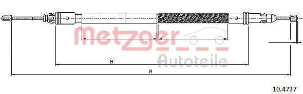 METZGER Cięgło, hamulec postojowy 10.4737
