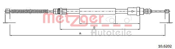 METZGER Cięgło, hamulec postojowy 10.6202