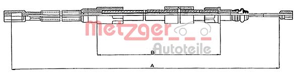 METZGER Cięgło, hamulec postojowy 10.7211