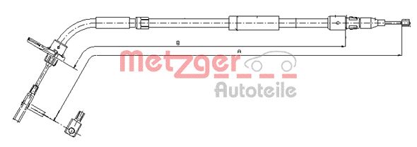 METZGER Cięgło, hamulec postojowy 10.9334
