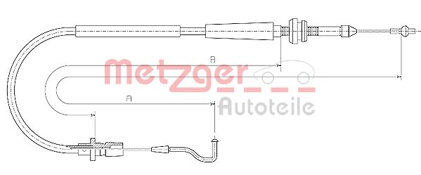 METZGER akceleratoriaus trosas 11.0637