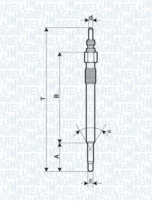 MAGNETI MARELLI kaitinimo žvakė 062900050304