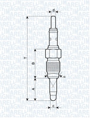 MAGNETI MARELLI kaitinimo žvakė 062900083304