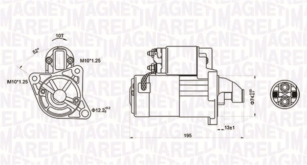 MAGNETI MARELLI Käynnistinmoottori 063721096010