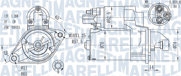 MAGNETI MARELLI Käynnistinmoottori 063721450010