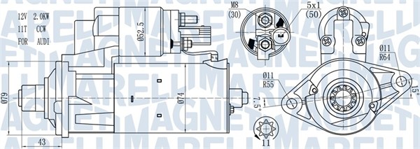 MAGNETI MARELLI Käynnistinmoottori 063721584010
