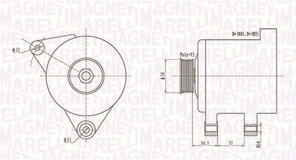 MAGNETI MARELLI Alternator 063731747010