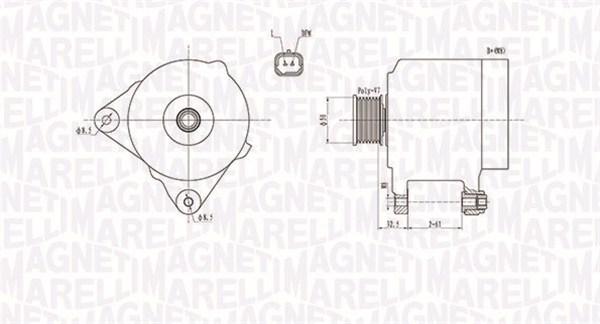MAGNETI MARELLI Alternator 063731768010