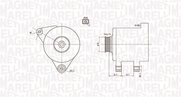 MAGNETI MARELLI Alternator 063731789010