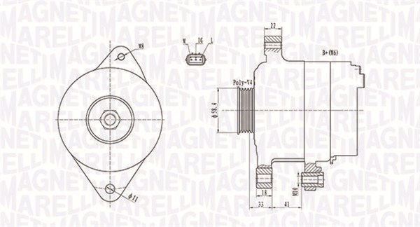 MAGNETI MARELLI Alternator 063731793010