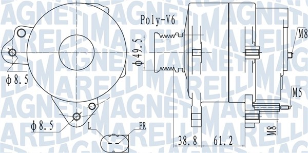 MAGNETI MARELLI kintamosios srovės generatorius 063732137010