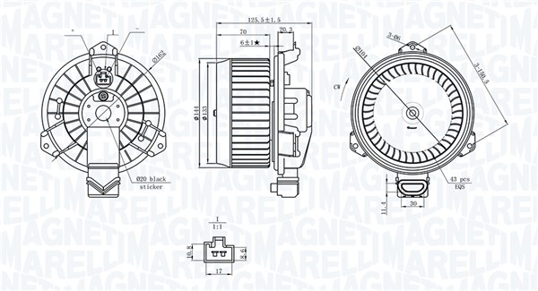 MAGNETI MARELLI Sisätilapuhallin 069412749010