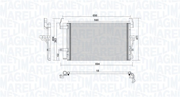 MAGNETI MARELLI Kondensaator,kliimaseade 350203894000
