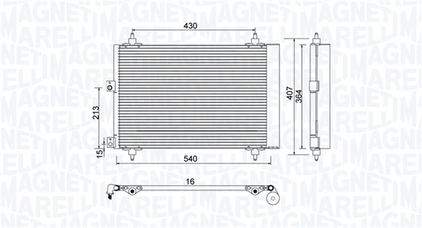 MAGNETI MARELLI Kondensaator,kliimaseade 350203920000