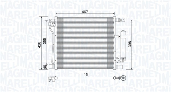 MAGNETI MARELLI Kondensaator,kliimaseade 350203992000