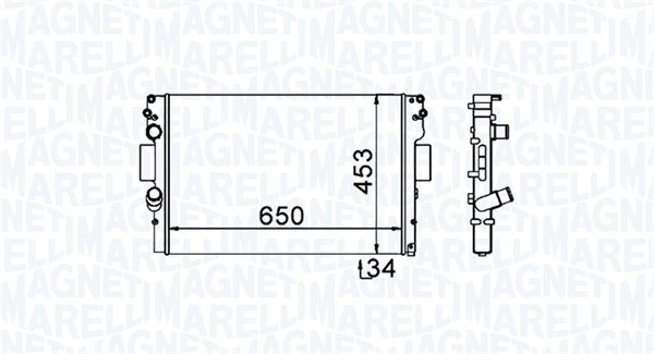 MAGNETI MARELLI Radiaator,mootorijahutus 350213154000