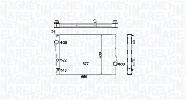 MAGNETI MARELLI Kylare, motorkylning 350213163500