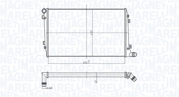 MAGNETI MARELLI radiatorius, variklio aušinimas 350213167300