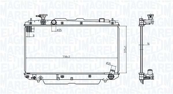 MAGNETI MARELLI Jäähdytin,moottorin jäähdytys 350213176500