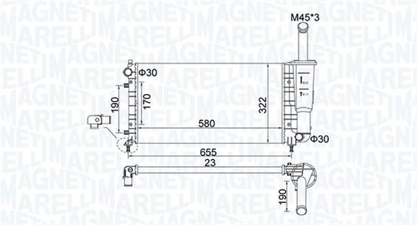 MAGNETI MARELLI Jäähdytin,moottorin jäähdytys 350213183600
