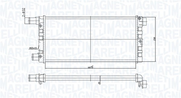 MAGNETI MARELLI Jäähdytin,moottorin jäähdytys 350213185200