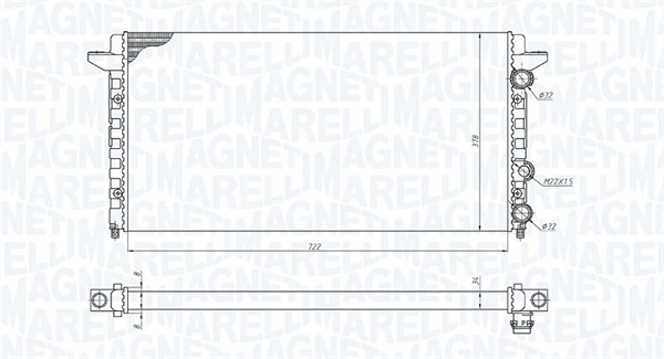 MAGNETI MARELLI radiatorius, variklio aušinimas 350213189200