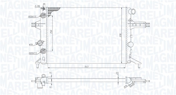 MAGNETI MARELLI Radiaator,mootorijahutus 350213192800