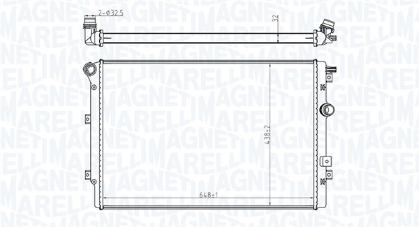 MAGNETI MARELLI radiatorius, variklio aušinimas 350213196800