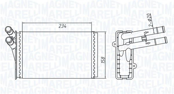 MAGNETI MARELLI Soojusvaheti,salongiküte 350218409000