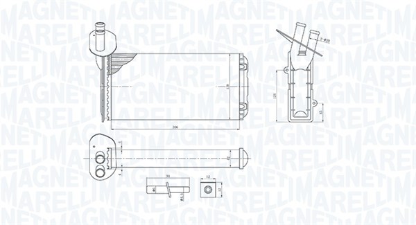 MAGNETI MARELLI šilumokaitis, salono šildymas 350218410000