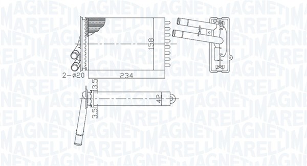 MAGNETI MARELLI Lämmityslaitteen kenno 350218462000