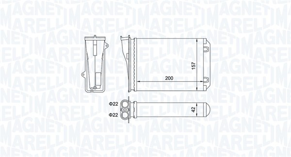 MAGNETI MARELLI Soojusvaheti,salongiküte 350218463000
