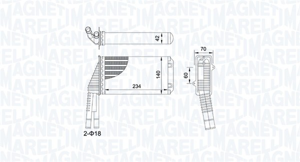 MAGNETI MARELLI Soojusvaheti,salongiküte 350218467000