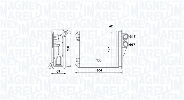 MAGNETI MARELLI Soojusvaheti,salongiküte 350218481000