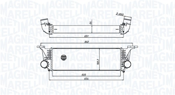 MAGNETI MARELLI Laddluftkylare 351319205500