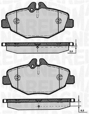 MAGNETI MARELLI Piduriklotside komplekt, ketaspidur 363916060318