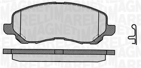 MAGNETI MARELLI Bromsbeläggssats, skivbroms 363916060338